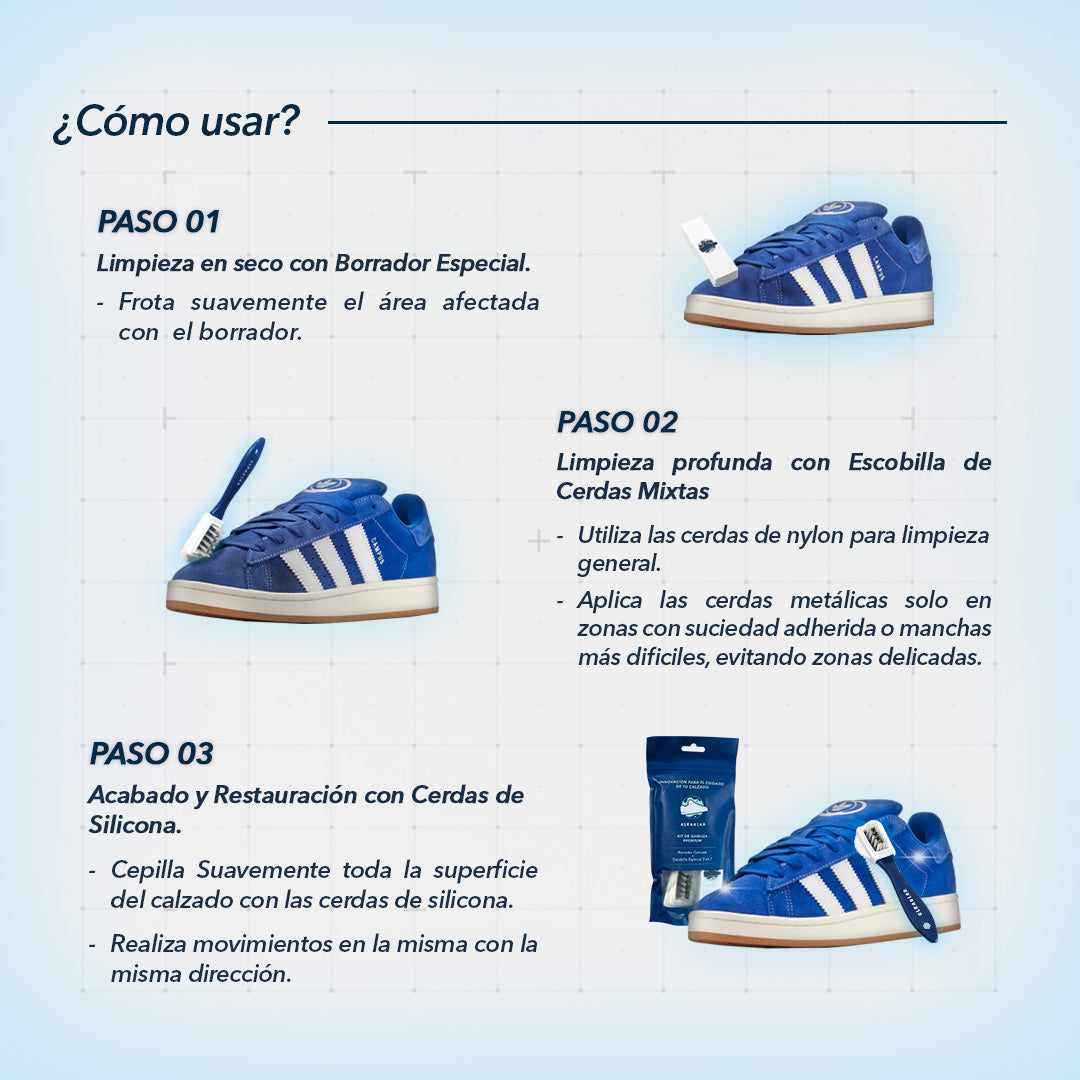 Kit de Gamuza Premium – Limpieza de Tenis de Gamuza y Nobuck